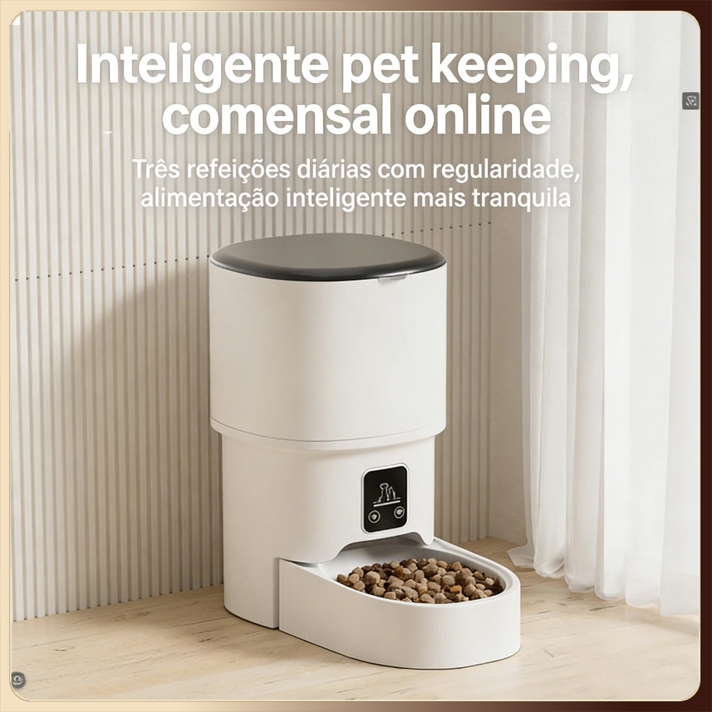 Pet Feeder Steel Bowl 4L Smart Automatic Cat Food Dispenser