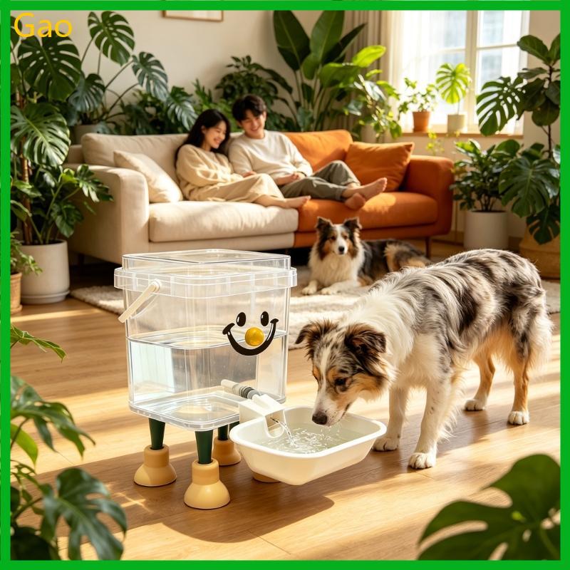 Pet Cats Water Dispenser Automatic Waterer Clear Drinking Bowl for Small Dog