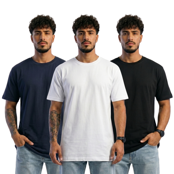 Kit 3 Camisetas Longline Oversized Masculinas Streetwear Estonada