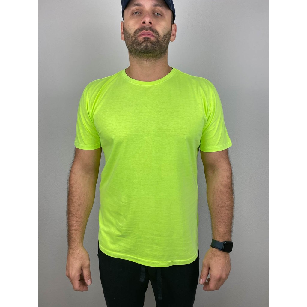 Camiseta Estonada Amarelo Neon