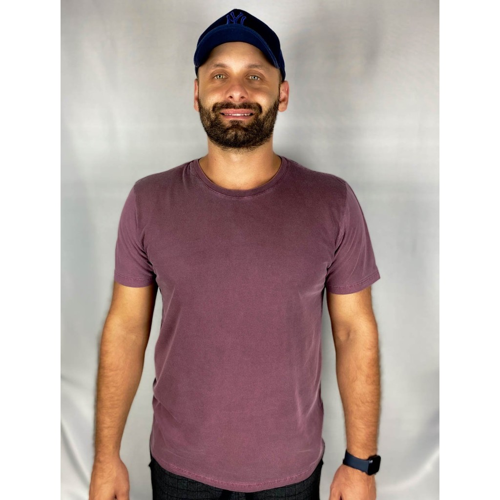 Camiseta Estonada Bordô-Bordô