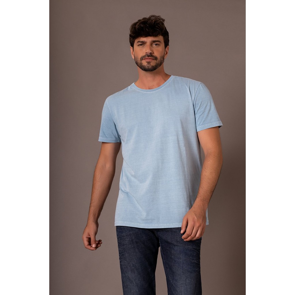 Camiseta Estonada Azul Claro