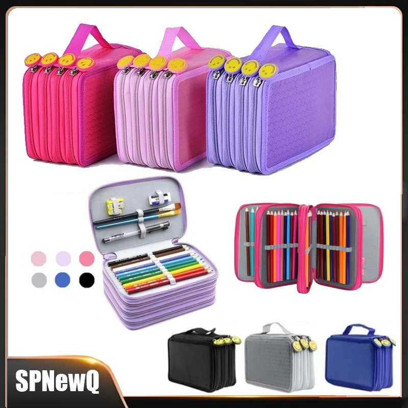 Estojo De Lápis De Quatro Camadas De 72 Pontos Furos Estojos Muitiuso  Equipamento Escolar e de Escritório