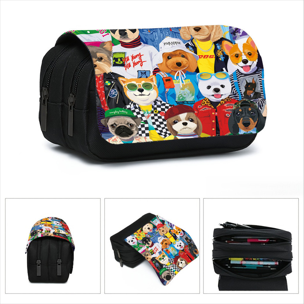 Estojo Espaçoso De Camada Dupla Para Estudantes Do Ensino Fundamental Bolsa De Armazenamento De Material Escolar Bonito