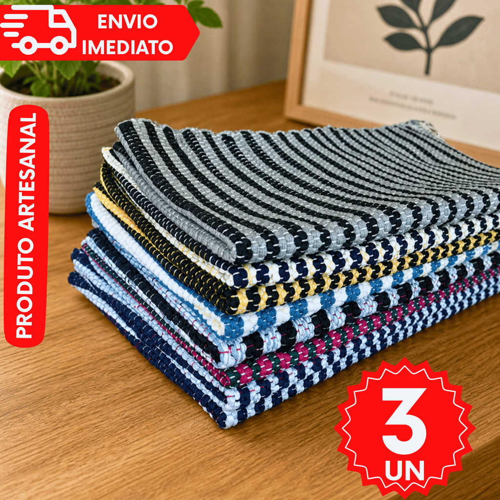 Conjunto 2/3 Tapetes Modernos Artesanal  – Qualidade Superior e Design Exclusivo