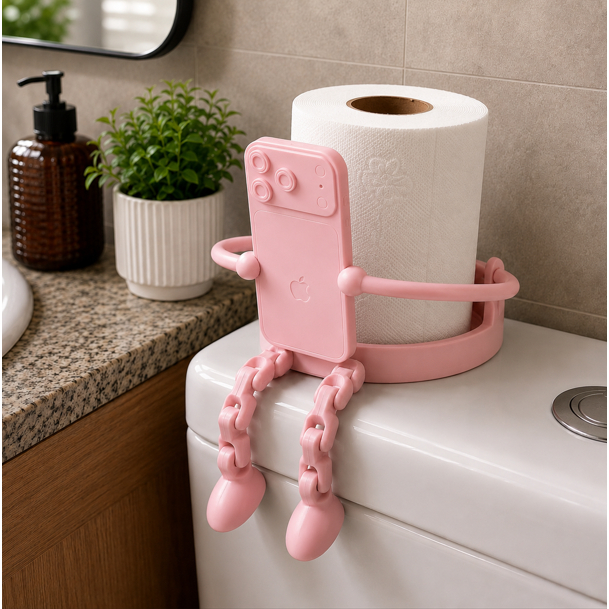 Porta Papel Higiênico De Bancada Organizador Decorativo Para Banheiro Lavabo Suíte Com Design Exclusivo Moderno