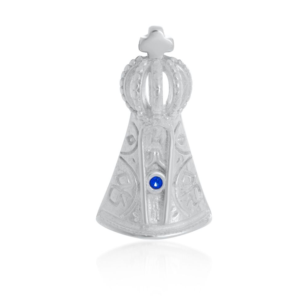 Pingente Nossa Senhora Aparecida Manto Trabalhado Prata 925 Joia De Qualidade Elegante Confortavel Estilo Único Acessório Elegante Design Exclusivo Deslumbrante Moderno Delicado Versátil Durável Garantia de qualidade