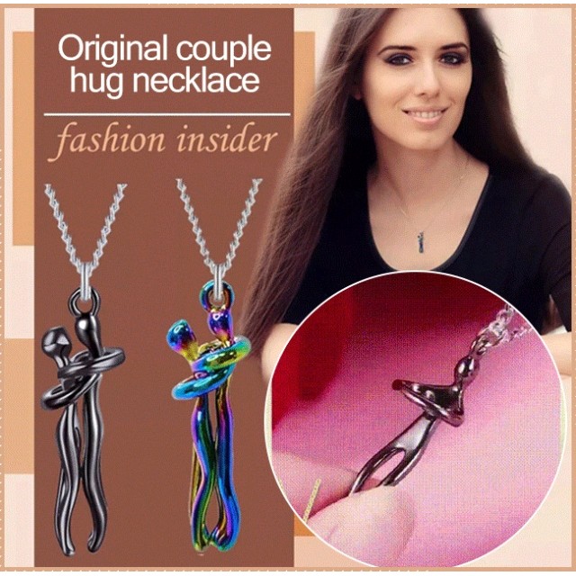 [Quà Tặng Lãng Mạn] X22080402Fa-Original Couple Hug Necklace/Vòng Cổ Ôm/Vòng Cổ Cặp Đôi