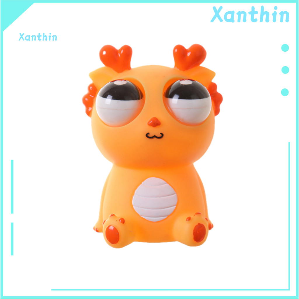 Squeeze Toy for Stress Relief Fidget Cartoon Dragon Soft Eye-popping Doll Therapy Funny Pinch for Kids Adults