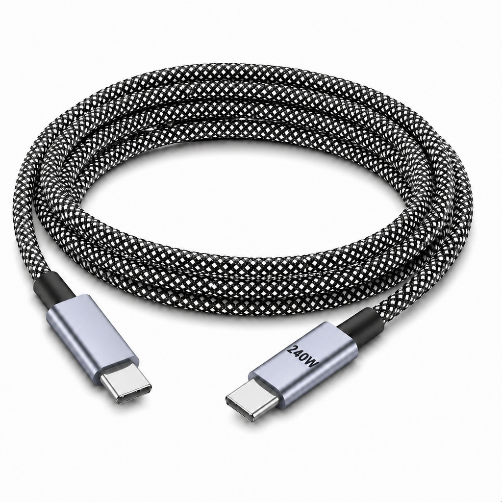 Cabo Carregador Tipo C para Tipo C 240W Preto Nylon ZCB-240