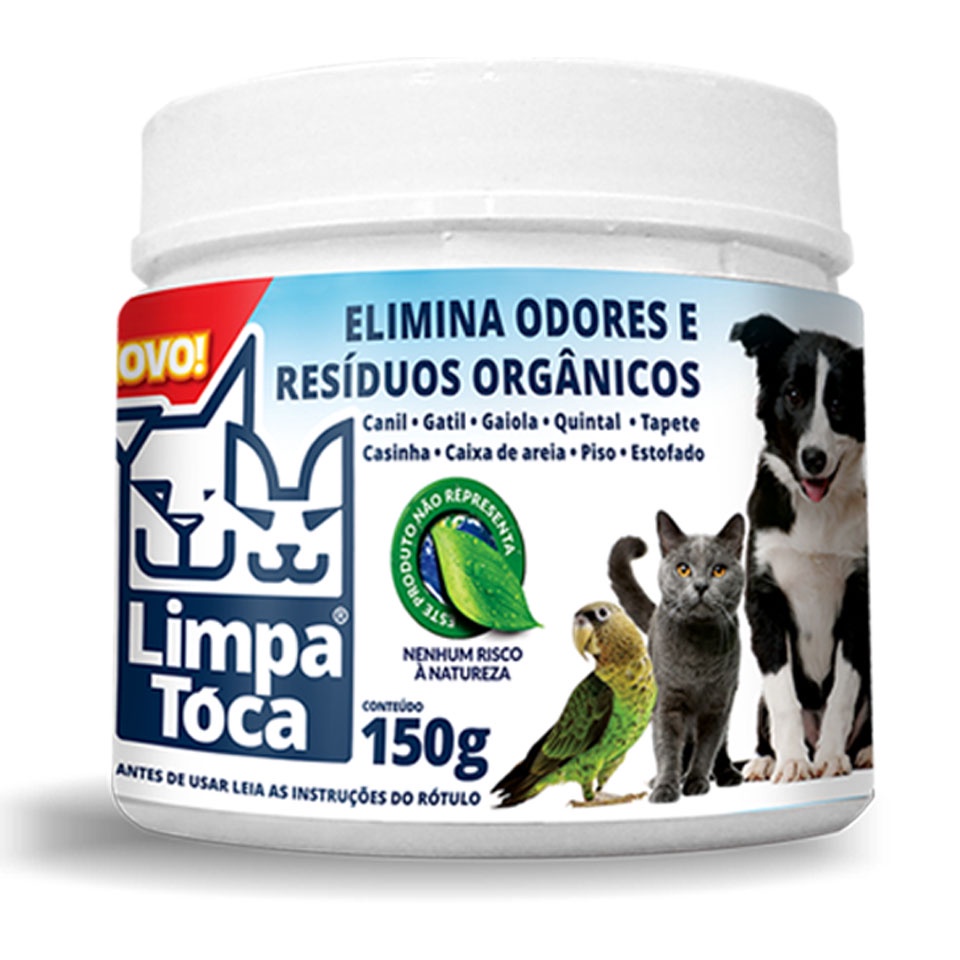 LimpaTóca 150g - Eliminadores de Odores PET - Tira cheiro de xixi Limpa Tóca