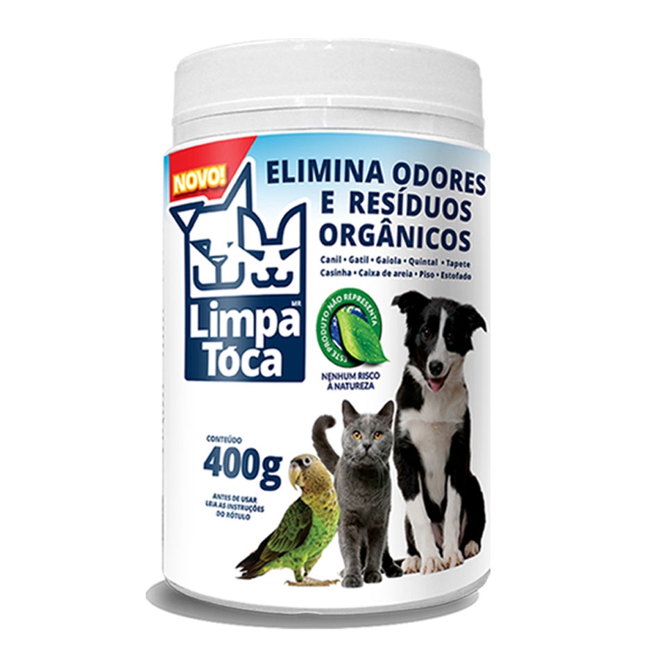 LimpaTóca 400g - Eliminadores de Odores PET - Tira cheiro de xixi Limpa Tóca