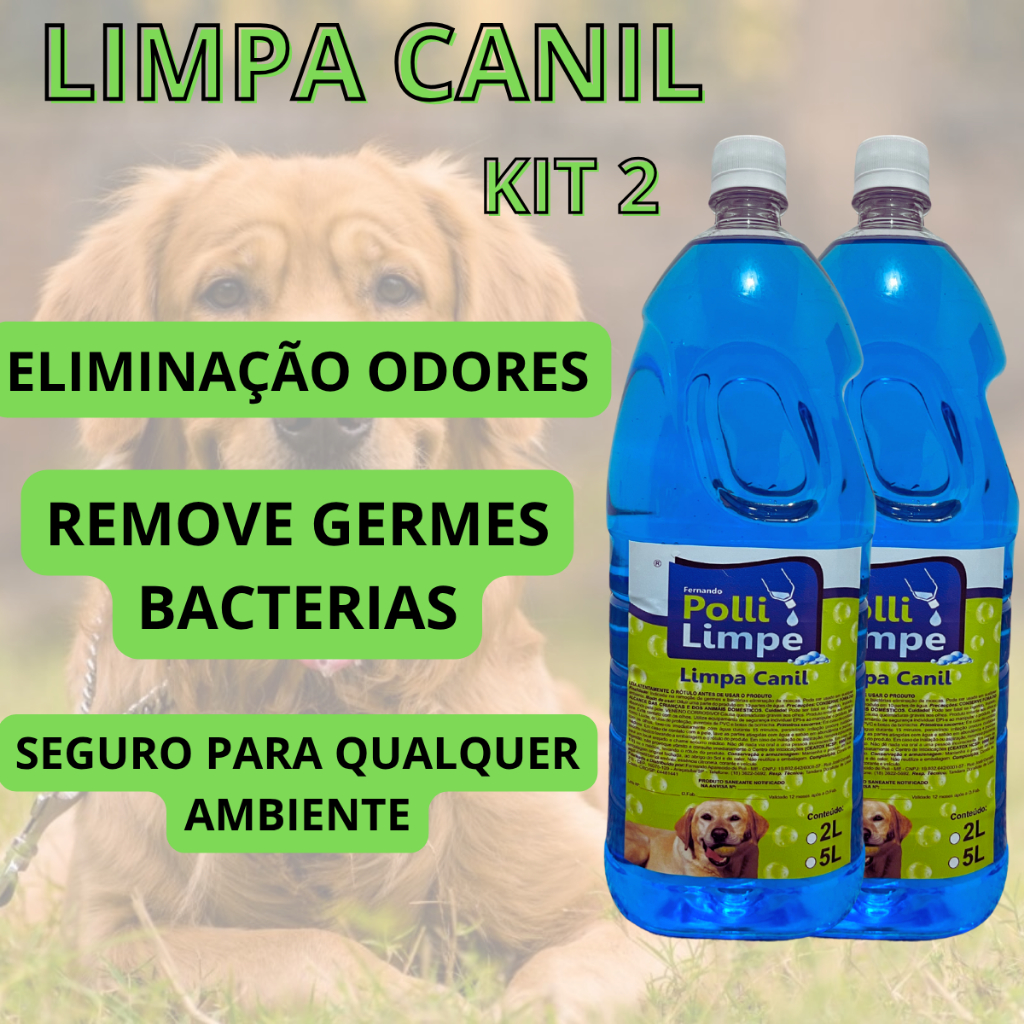 Limpa Canil Marine Tira Cheiro De Xixi com Facilidade KIT 2  Eliminação de Odores Ambiente Cheiroso Por Mais Tempo