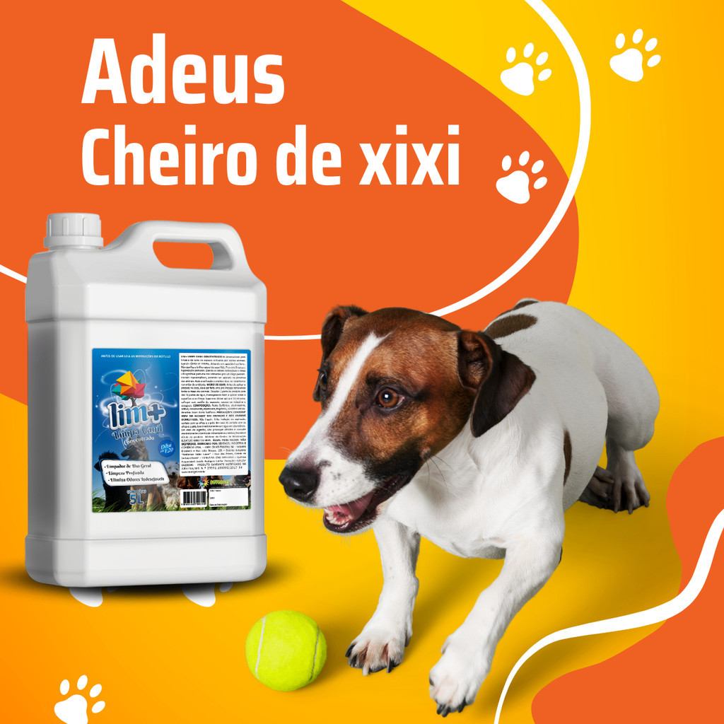 Limpa Canil 5 Litros Tira Cheiro De Xixi De Cachorro E Gato Rende Muito