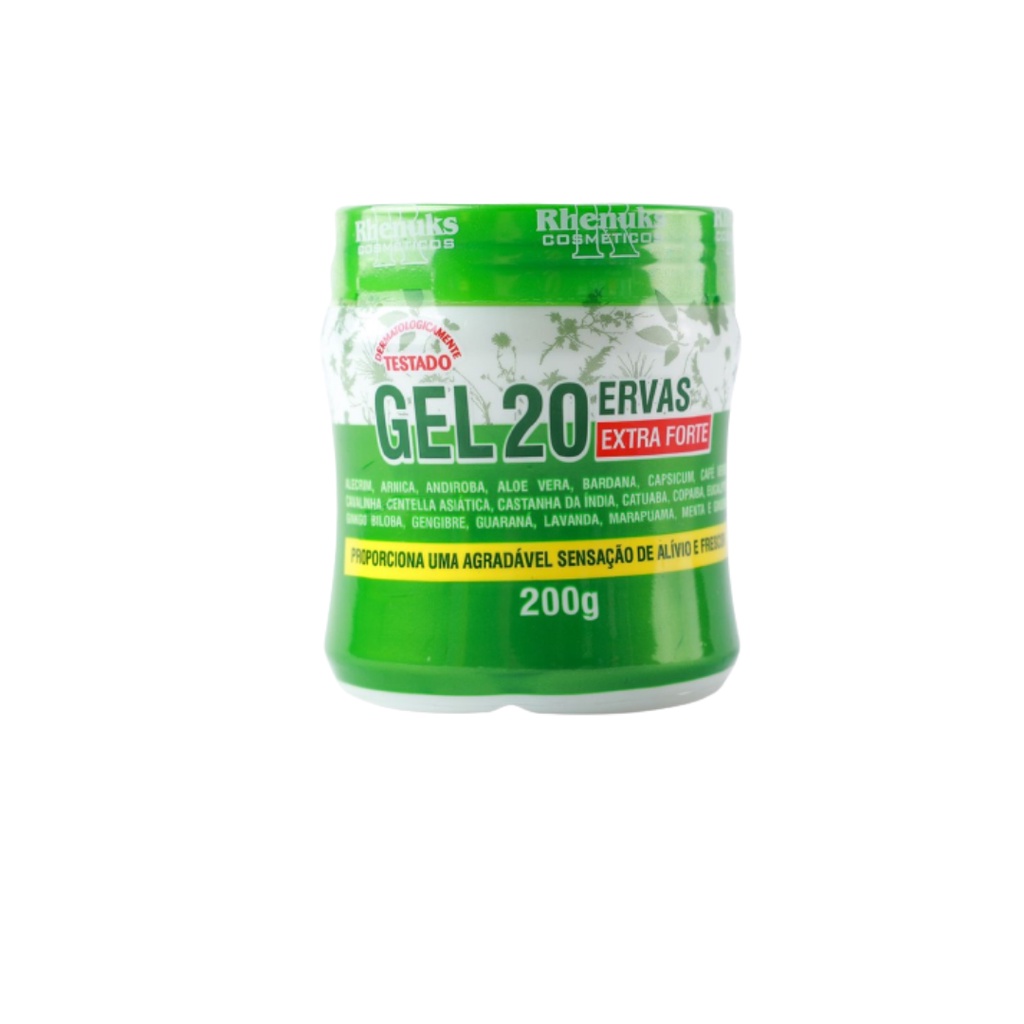01 Gel Para Massagem Vinte 20 Ervas Extra Forte Original Rhenuks Alivia Tensão Fadiga Após Esporte A Pronta Entrega