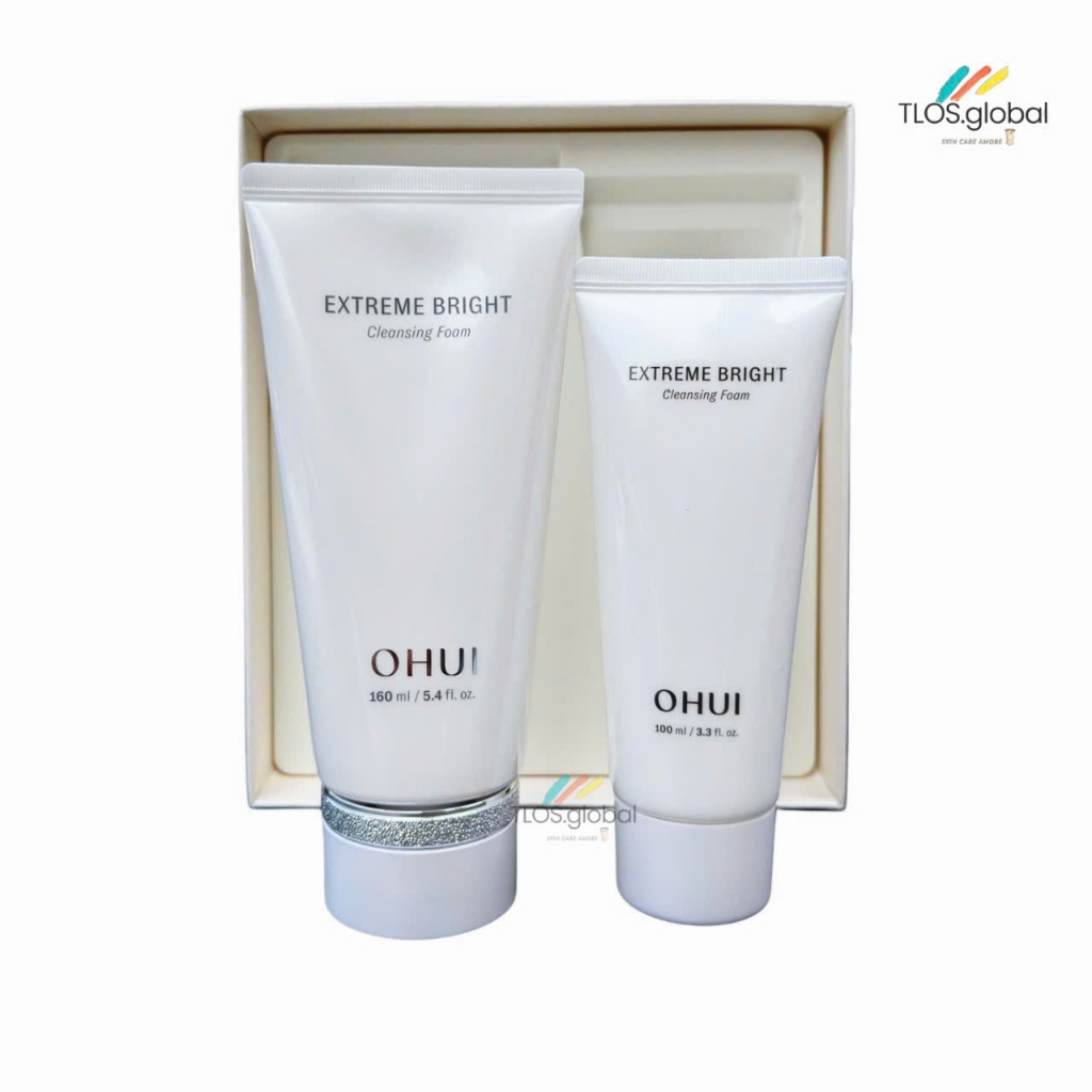 OHui Extreme White Brightening Cleansing Foam 160ml + 100ml Clareadora