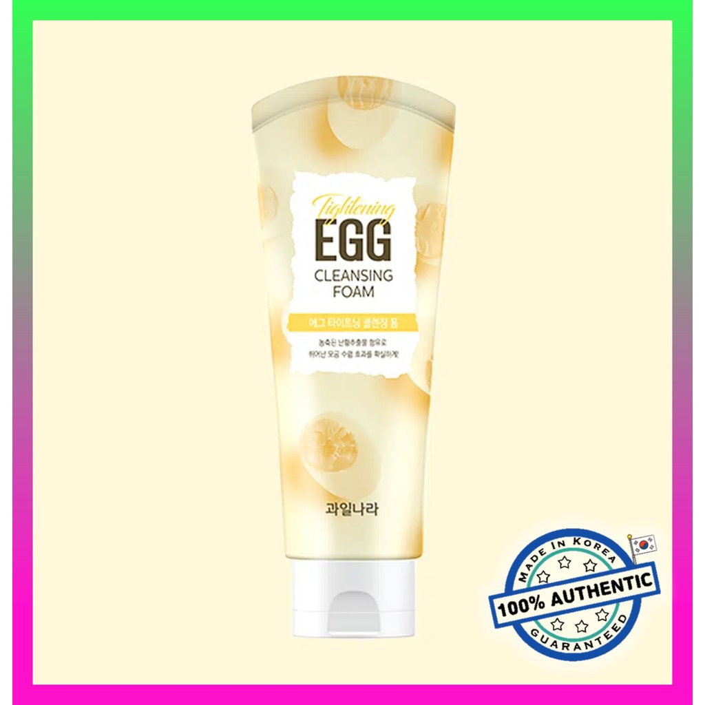 [KWAILNARA] Egg Tightening Cleansing Foam 130g / Brightening Deep Clean Moisturizing Face Wash All Skin Types