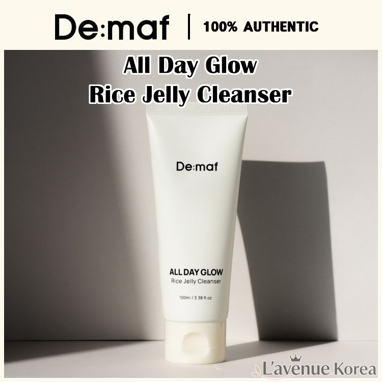 [DEMAF] ✨All Day Glow Rice Jelly Cleanser✨Moisturizing Brightening Gentle Gel Face Wash with Rice Extract Deep Cleansing Korean Skincare