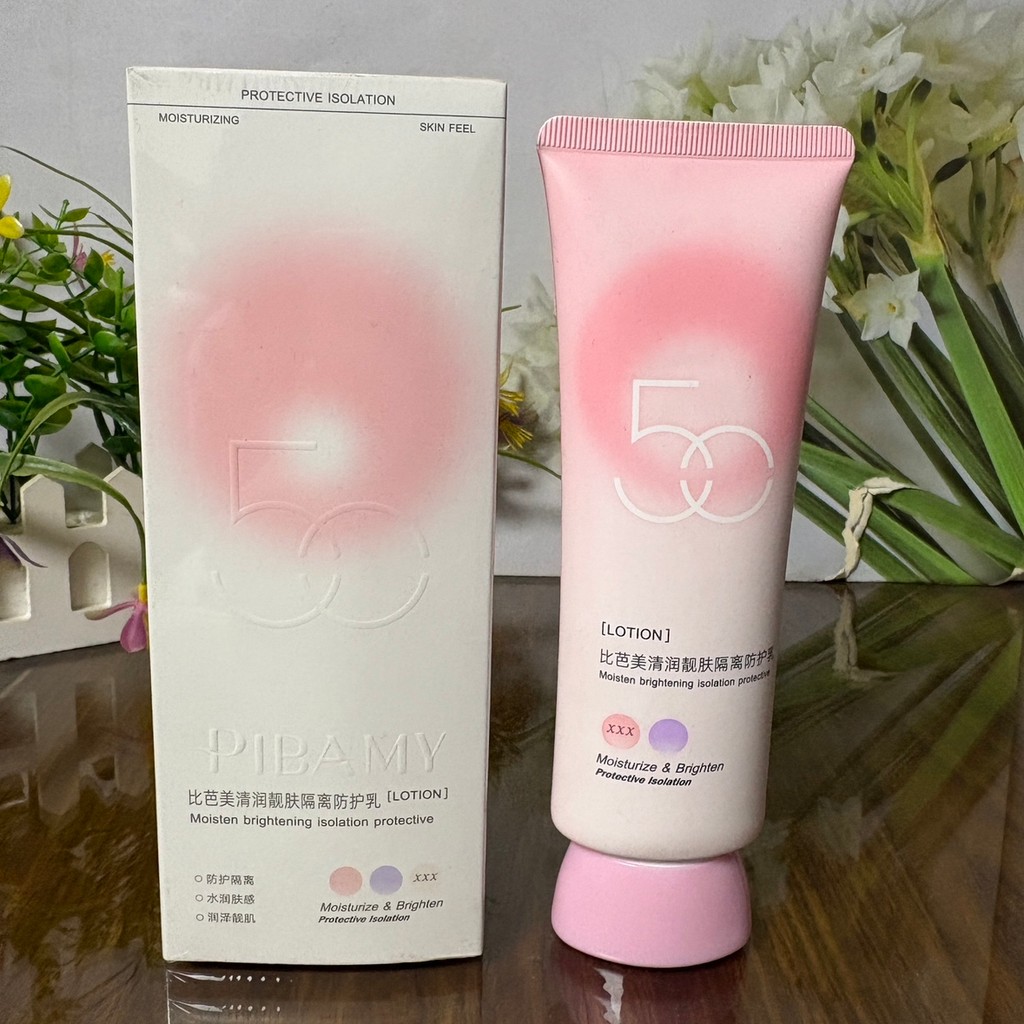 Bibamei Cleansing Brightening Skin Isolamento Loção protetora 100g Leve Hidratante Iluminando o tom da pele à prova d'ág