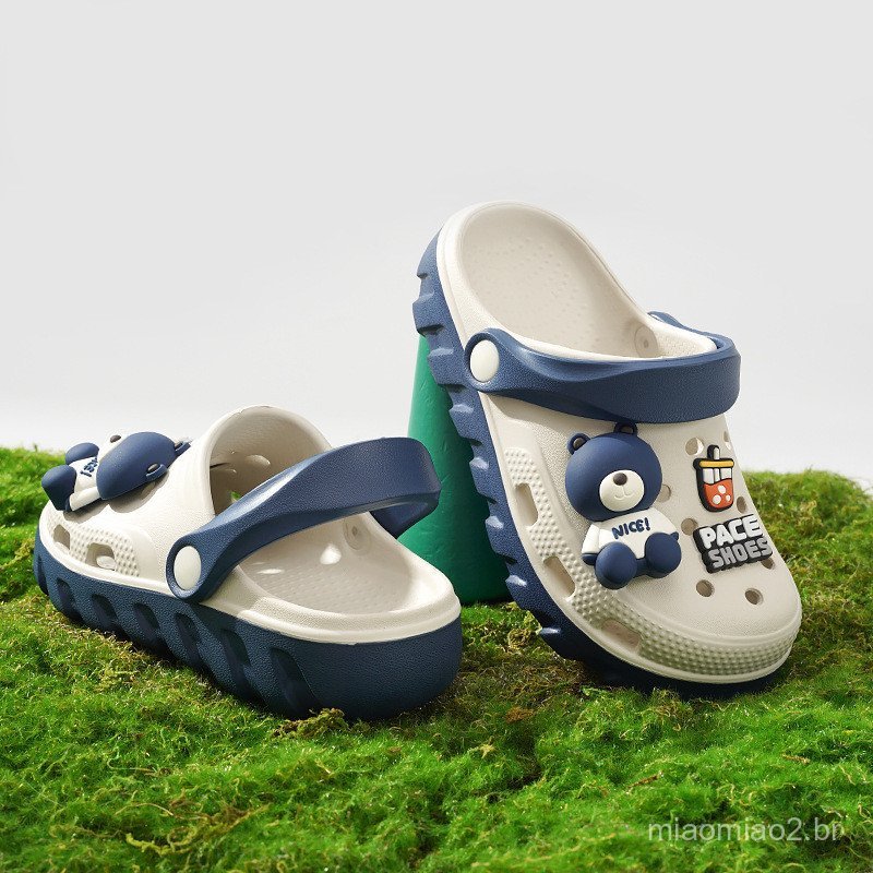 AYUER Size 24-45 3D Bear Family Non-slip Lightweight Soft Soled Family Sandals