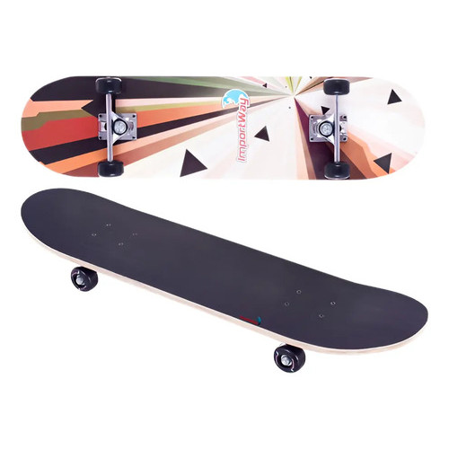 Skate Infantil 31  Shap Madeira 79cm Semi Profissional Marrom