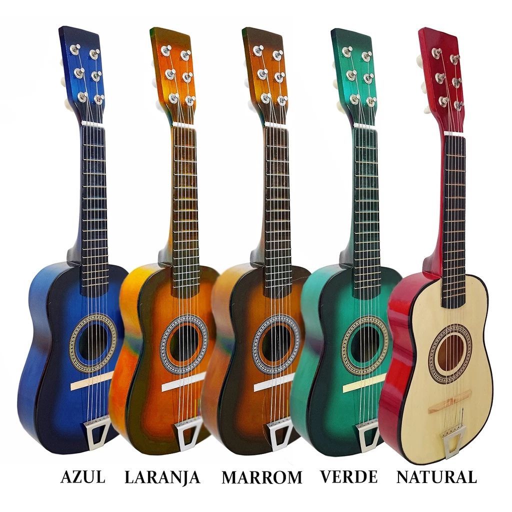 Mini Violao Infantil Semi Profissional Madeira Aprendizagem