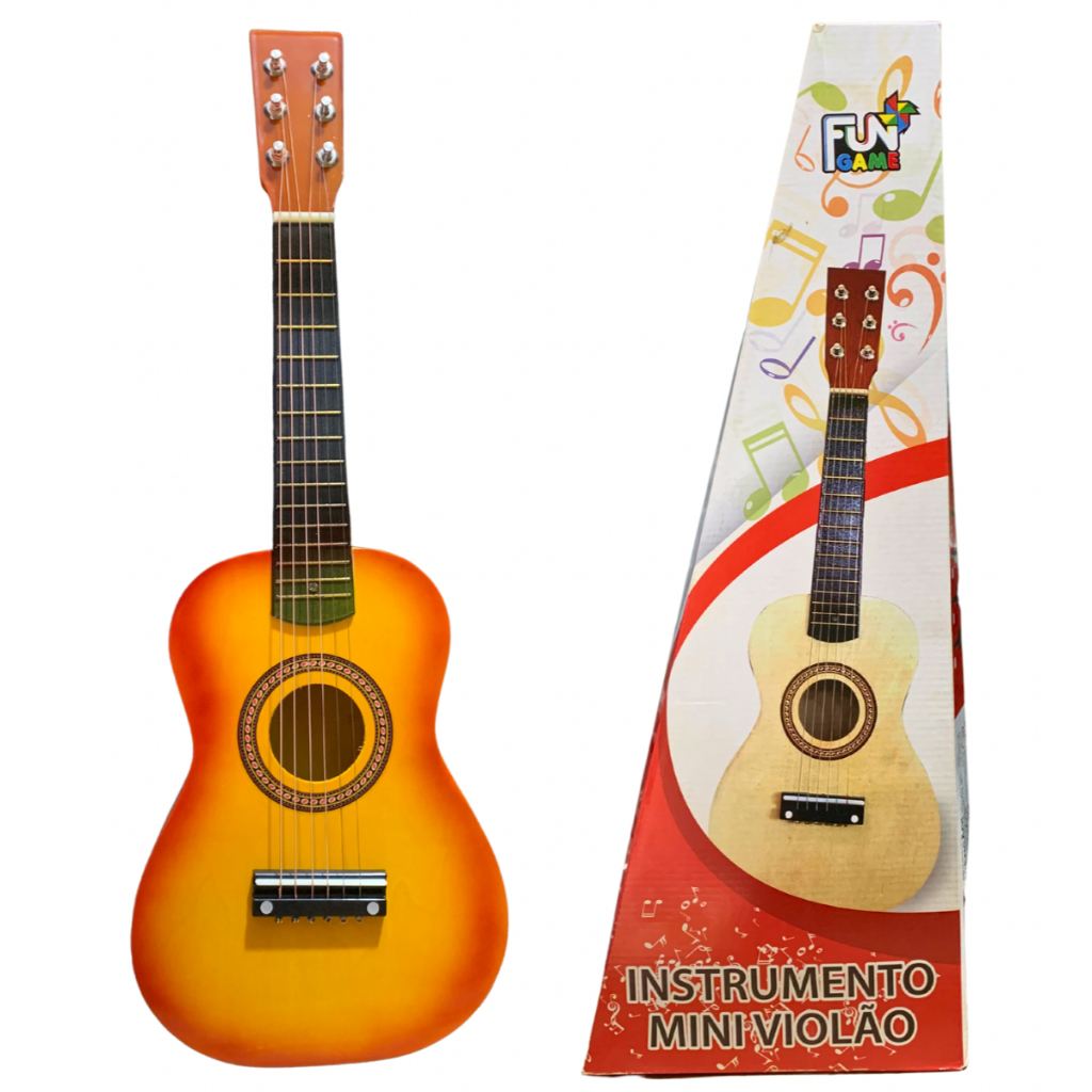 Violão Madeira Infantil Semi Profissional Com Cordas Em Aço Mini Violão Criança Menino Menina Top