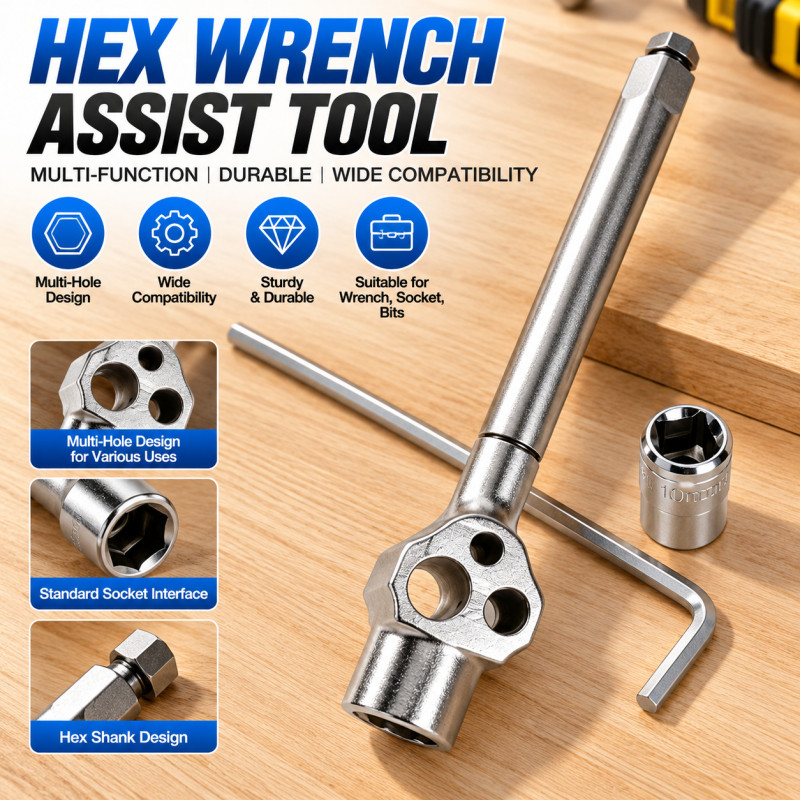 Socket Wrench Power Handle Extension Bar Hex Bit Driver para Ferramenta de Reparo Automático