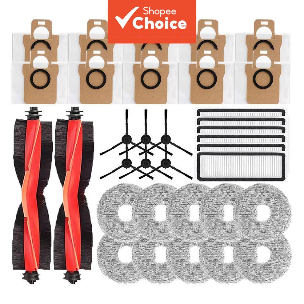Peças de Reposição para Robô Aspirador para Xiaomi X20 Pro / Max / D102GL / D109GL Escova Principal, Escova Lateral e