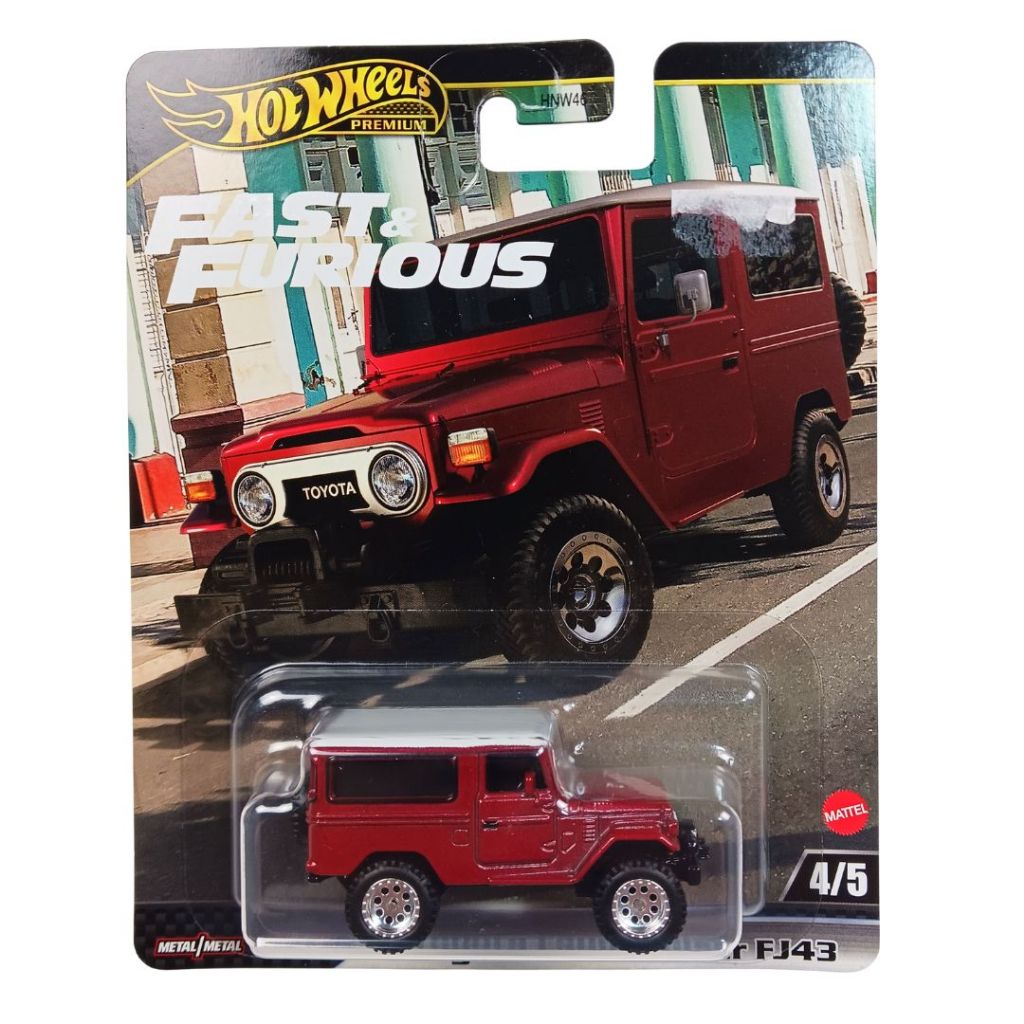Hot Wheels Premium Toyota Land Cruiser FJ43 Fast Furious Real Riders Metal Carrinho Colecionável Velozes e Furiosos