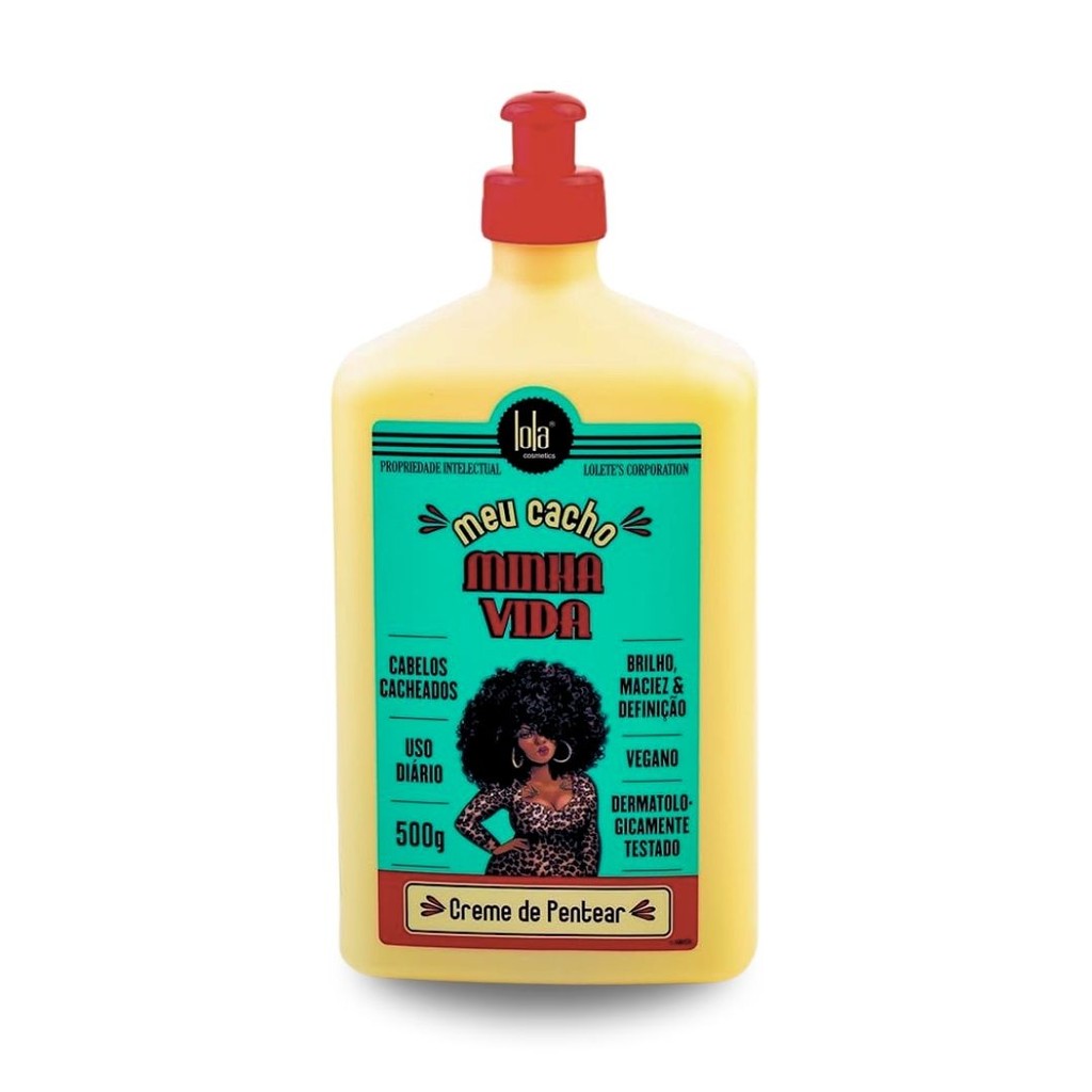 Creme de Pentear Meu Cacho Minha Vida Lola 500g Uso Diário Cabelos Cacheados Vegano