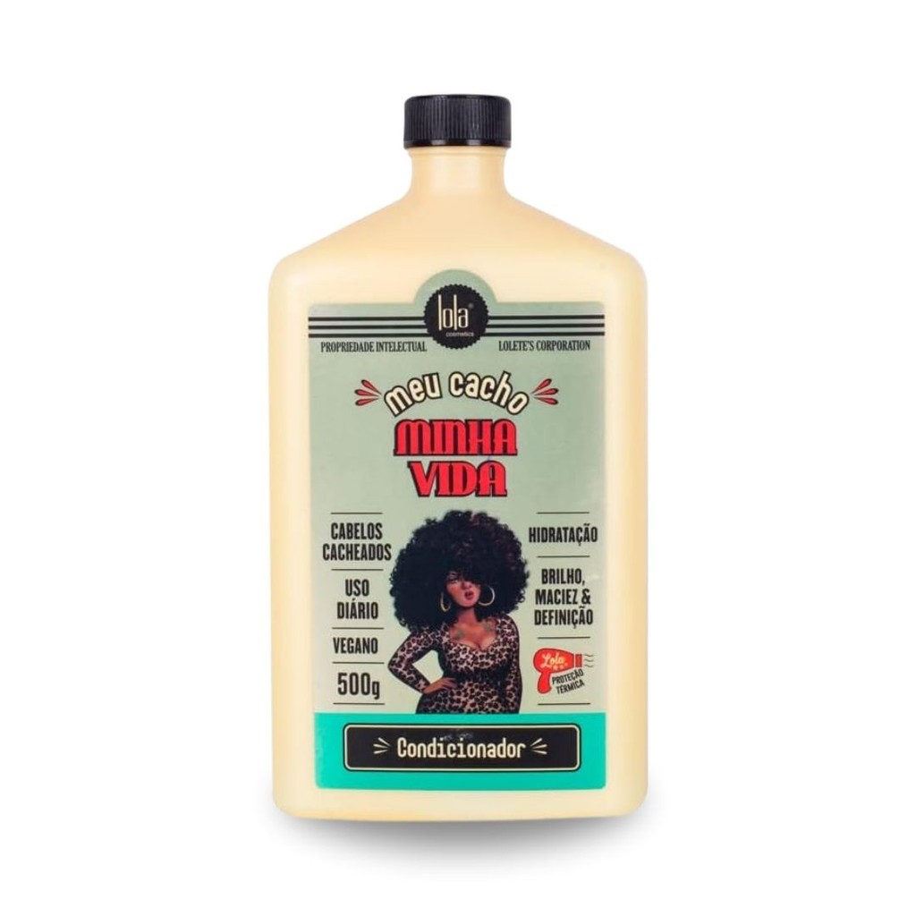 Condicionador Meu Cacho Minha Vida Lola 500g Uso Diário Cabelos Cacheados Hidratação Intensa Vegano