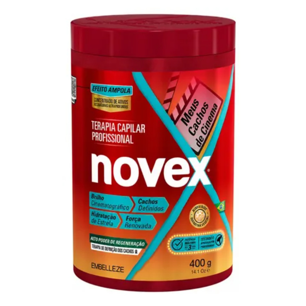 Creme de Tratamento Novex 400gr Meus Cachos de Cinema Cabelos Cacheados Crespos Nutricao Hidratacao
