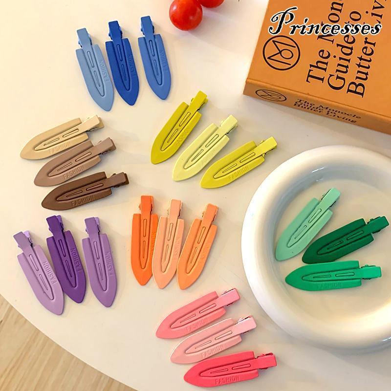 Grampos De Cabelo De Cor Doce Estilo Coreano Para Mulheres Sem Vestígios Clipes De Bico De Pato Borda Acessórios De Fran