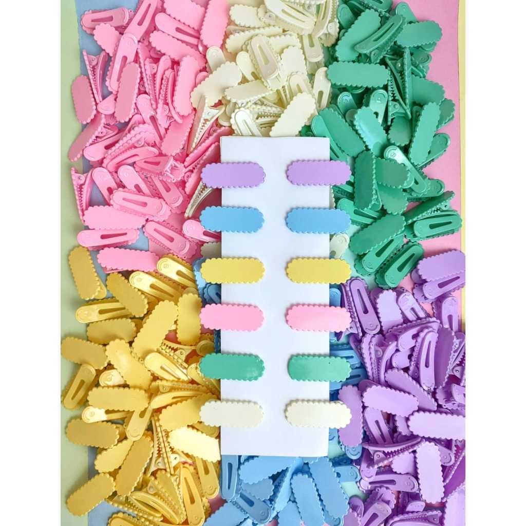 Presilha Borda Ondinhas Plástica 3cm/pacote Sortidos com 20 pçs Tic tac Bico de Pato para personalizar DIY Artesanato