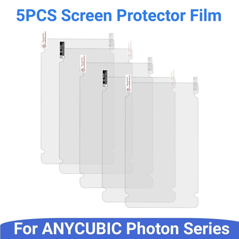 5PCS Película Protetora de Tela LCD para a Série Photon da ANYCUBIC, Películas Protetoras Resistentes a Arranhões, Acess