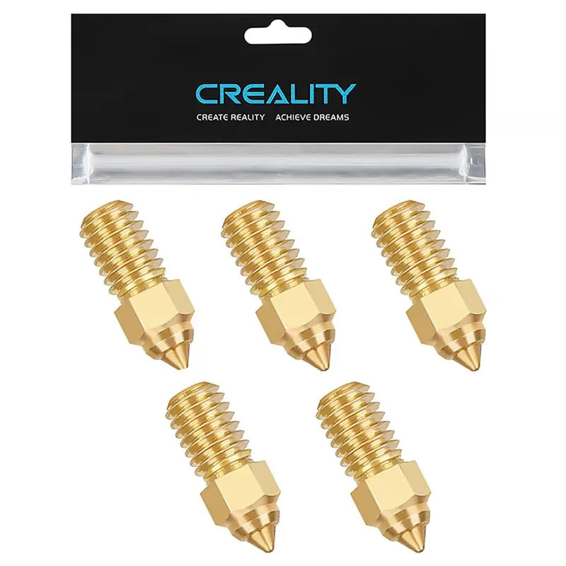 Bicos Creality Ender 3 V3 SE 0.4mm 5PCS Bicos de Latão de Alta Velocidade para Extrusora Hotend para Impressora 3D Ender
