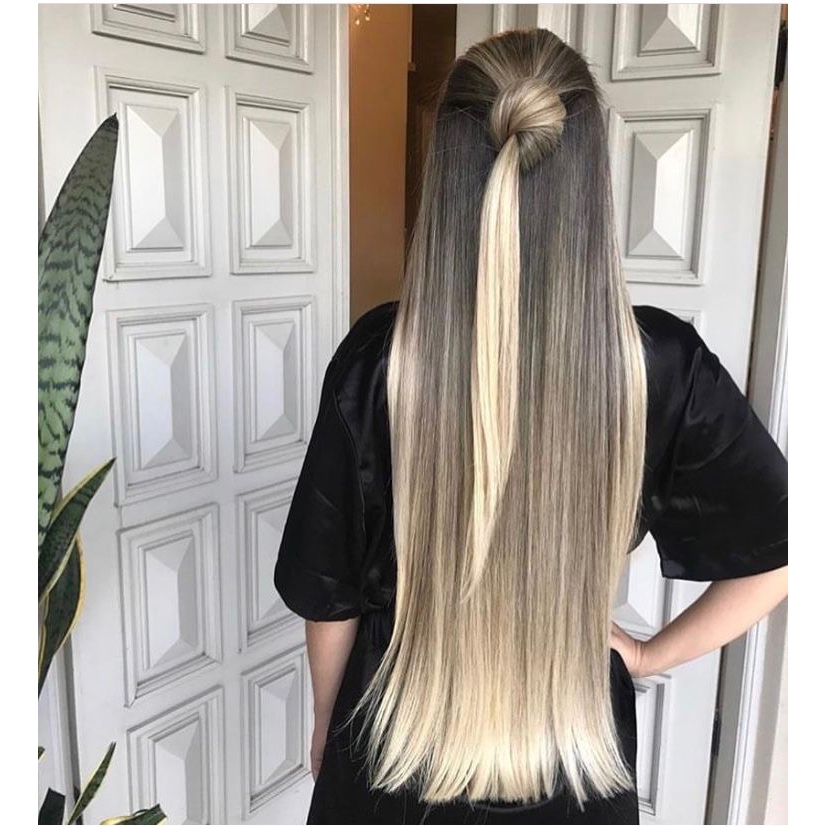 cabelo bio humano russo misto com humano 75 cm com tic tac
