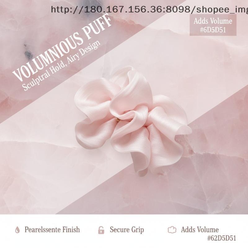 [BI] Presilhas De Cabelo Macias Plissadas De Chiffon Flor Banana Antiderrapantes Fofas Presente Ideal Para Meninas Mulhe