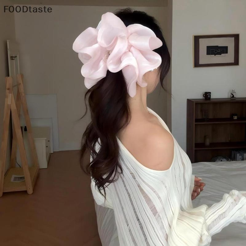 Presilhas De Cabelo Macias Plissadas De Chiffon Flor Banana , Leves E Antiderrapantes Para Mulheres , Viagens , Estilo