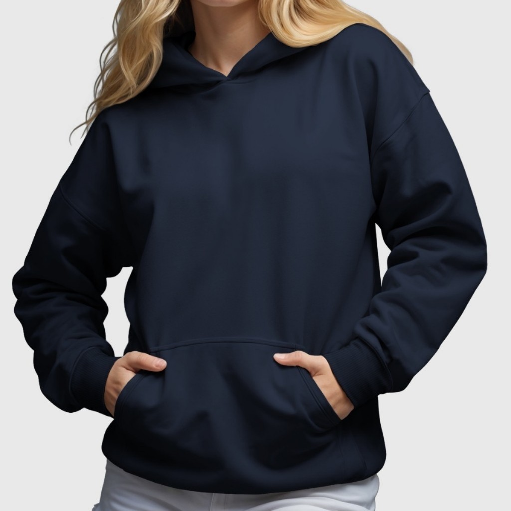 Blusão Fechado Unissex Flanelado Capuz Ajustável Bolso Grande Roupa Inverno