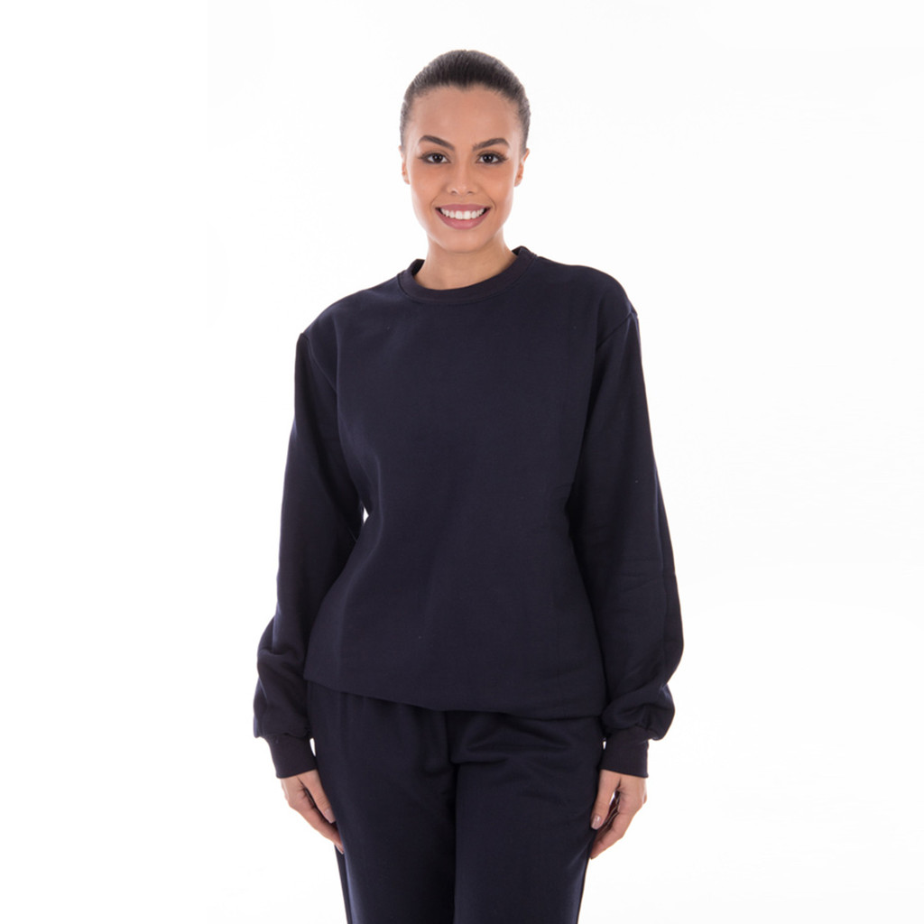 Blusa de Moletom Fechado em Tecido Flanelado
