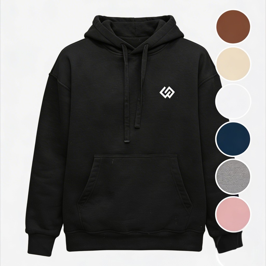 Moletom Fechado Hoodie Blusa de Frio Com Capuz Bolso Canguru Flanelado Original Inverno UNISSEX