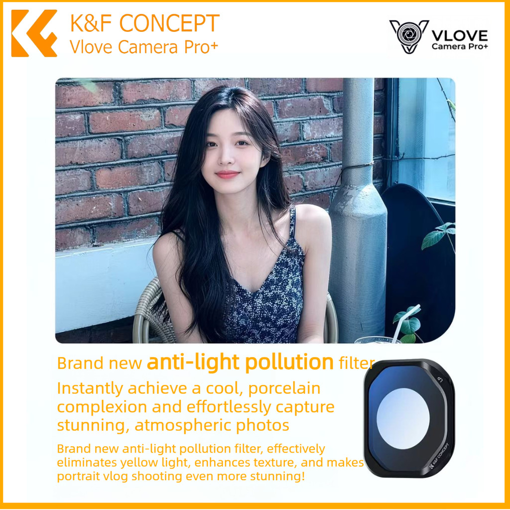 Filtro Antipoluição Anti-Luz K & F Concept Para Insta360 Luna Pro Com Pano De Limpeza E Protetor De Tela