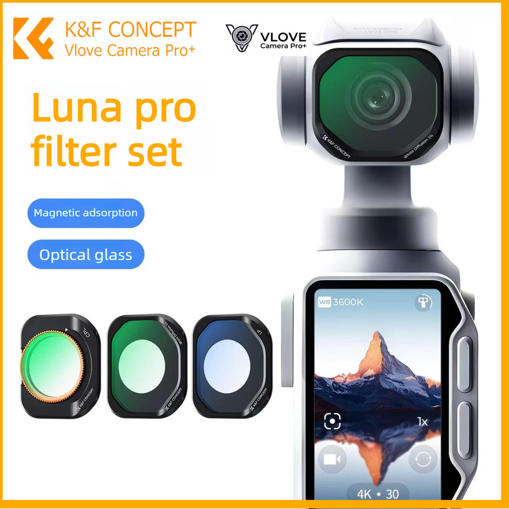 Filtro De Névoa K & F Concept 2 Em 1 ND2-32 E 1/4 Para Insta360 Luna Pro Com Pano Protetor De Tela .