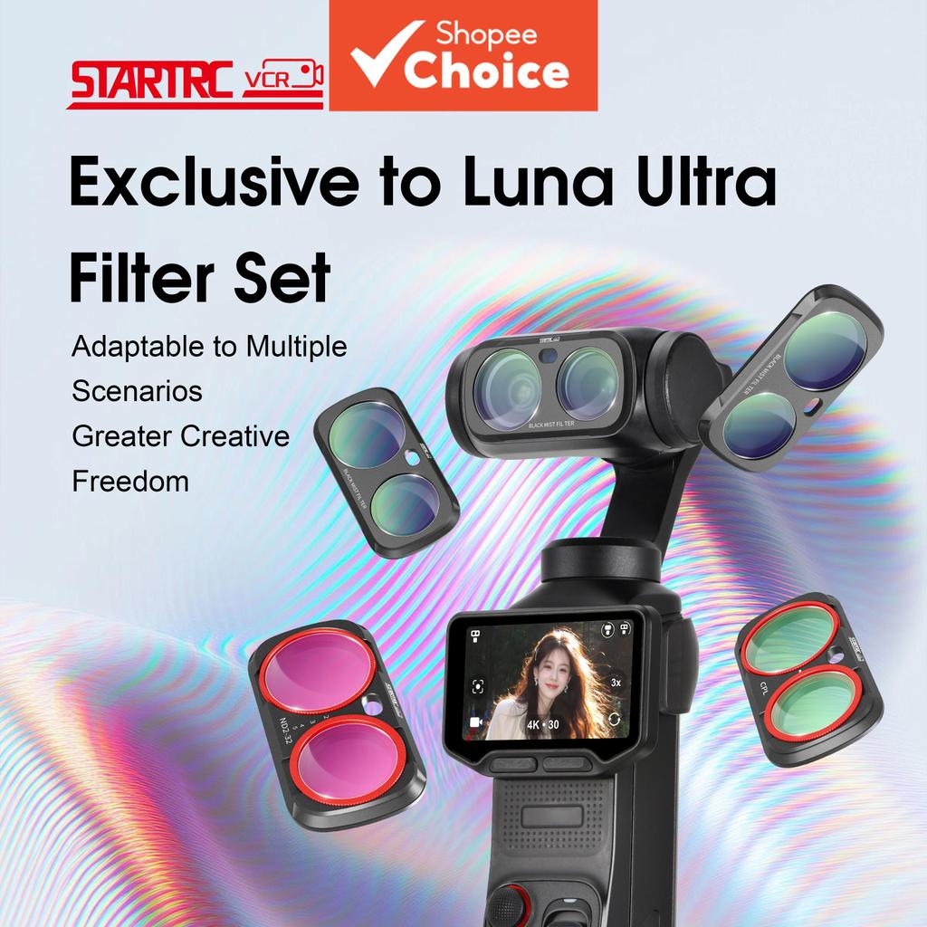 Cpl 1/4 Preto Macio Vnd 3IN1 Conjunto De Filtro Para Insta360 Luna Ultra Protetor De Lente De Câmera Nd Óptico De Névoa