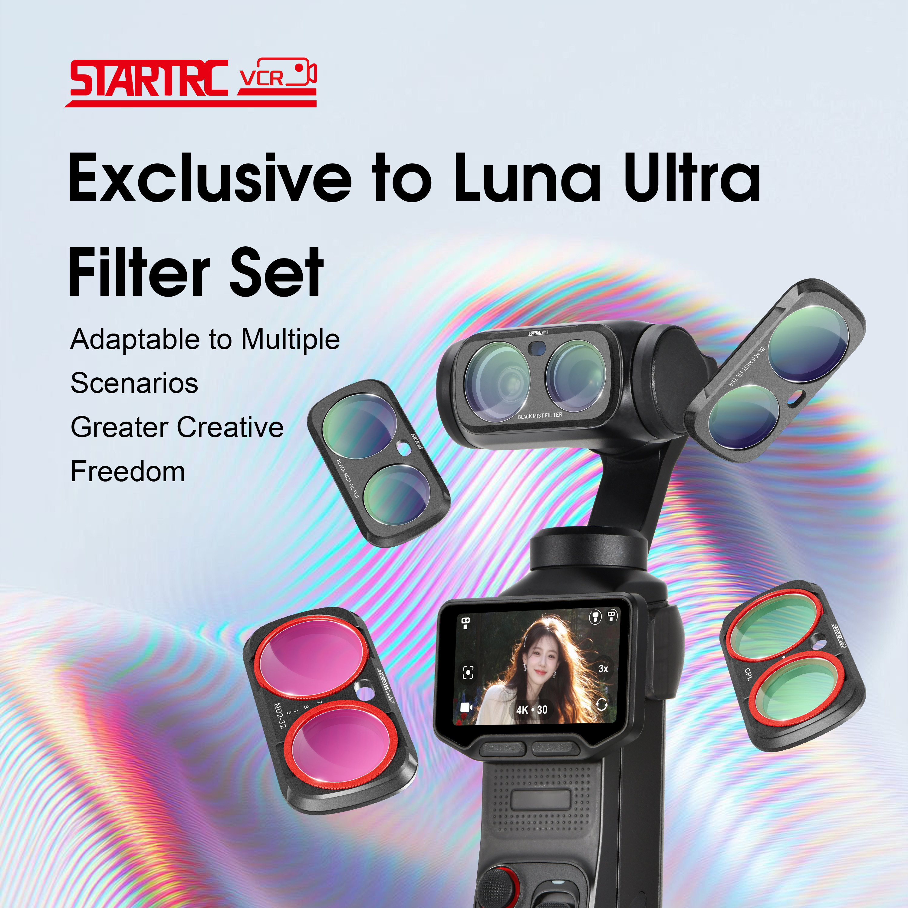 Cpl 1/4 Preto Macio Vnd 3IN1 Conjunto De Filtro Para Insta360 Luna Ultra Protetor De Lente De Câmera Nd Óptico De Névoa