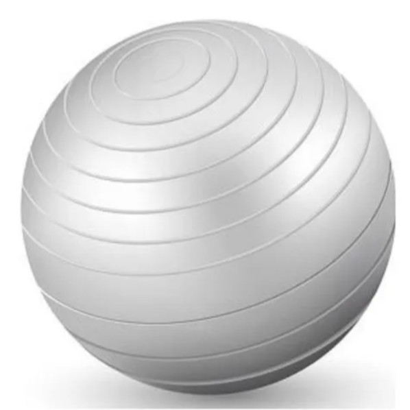 Bola Pilates Yoga Abdominal Gym Ball 55cm Cor Cinza Fortalecimento, Equilíbrio e Exercícios Posturais