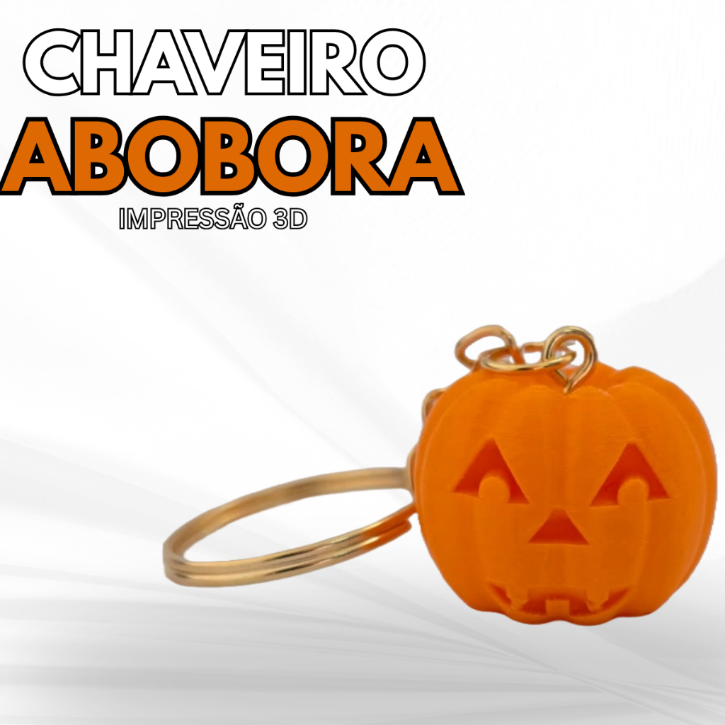 🎃 Kit com 10 Chaveiros Abóbora Halloween 3D Premium PLA - 2cm Decoração Fofa & Resistente 👻