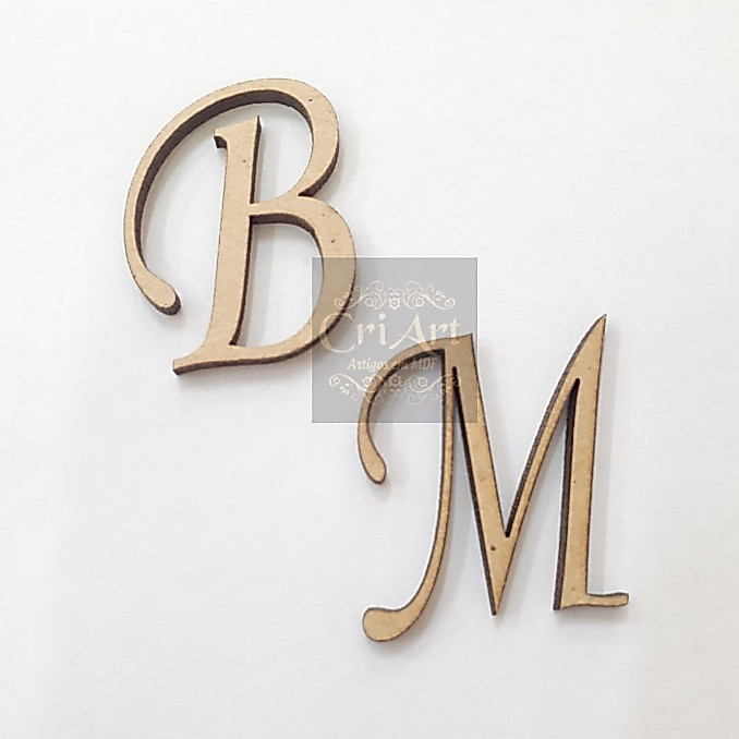Kit 30 Letras Cursivas De 2cm Altura Em Madeira Mdf Cru Para Decoração Personalizada